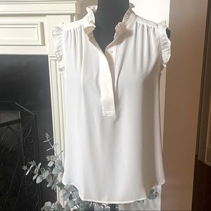 Loft cream colored blouse Sz M
